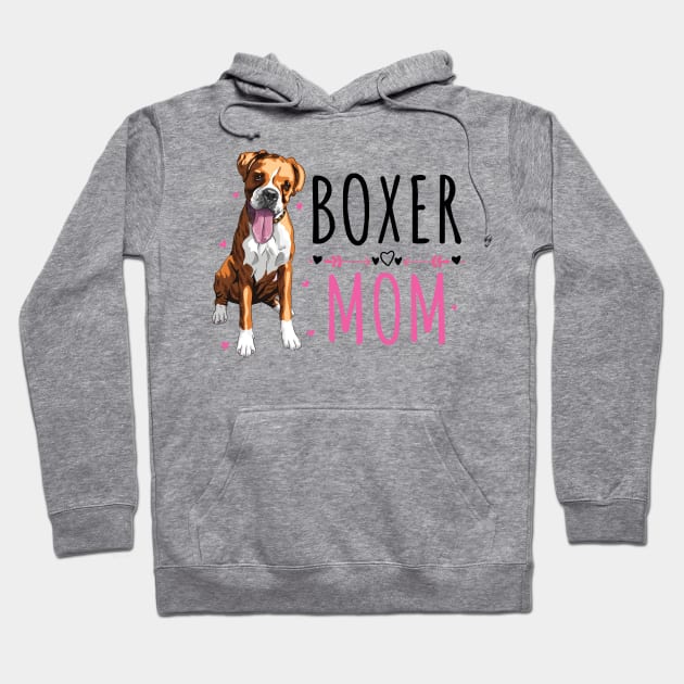 Boxer Mom,  Cute Boxer Lover Dog Owner Hoodie by DragonTees